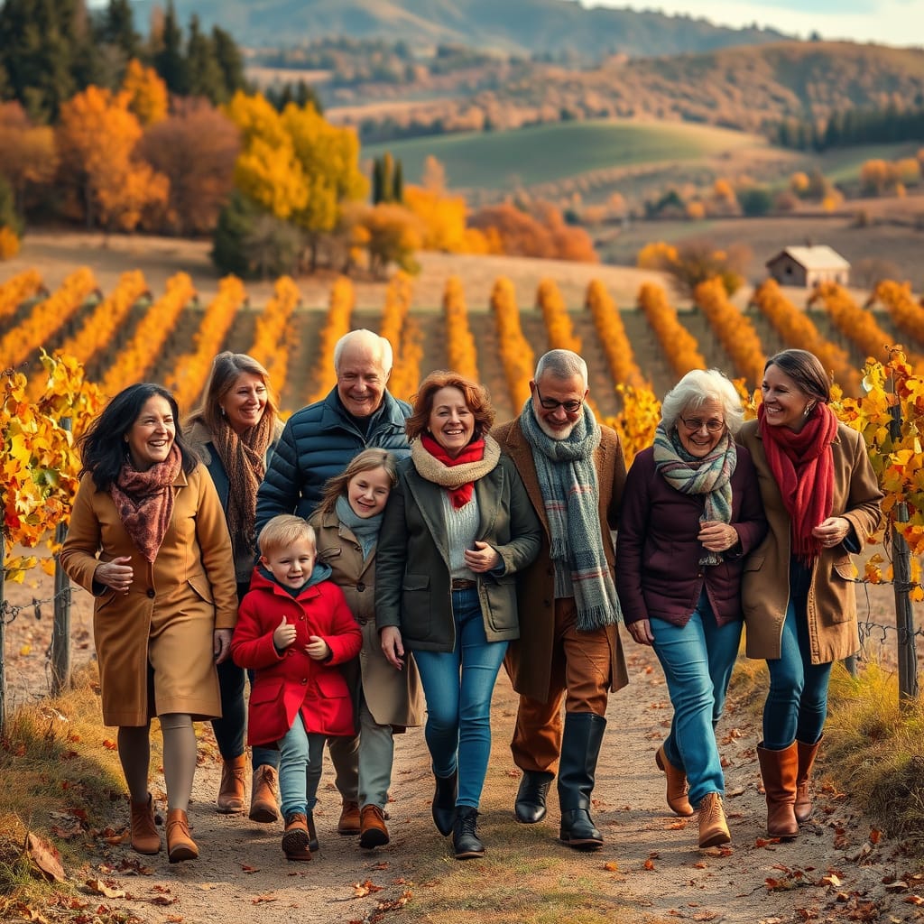 Lachspaziergang im Herbst